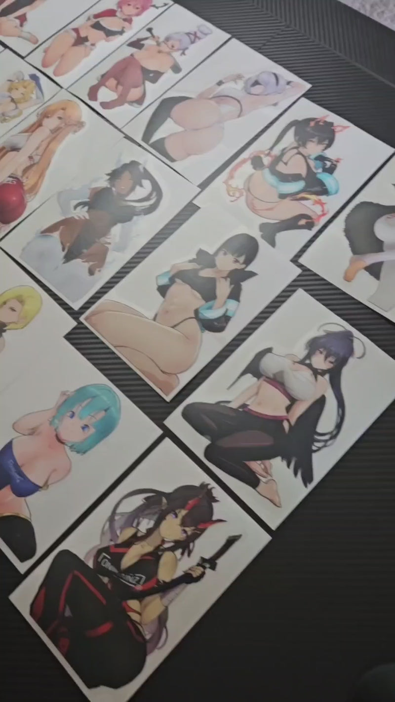 Onii Gainz stickers and peekers filmed in hand